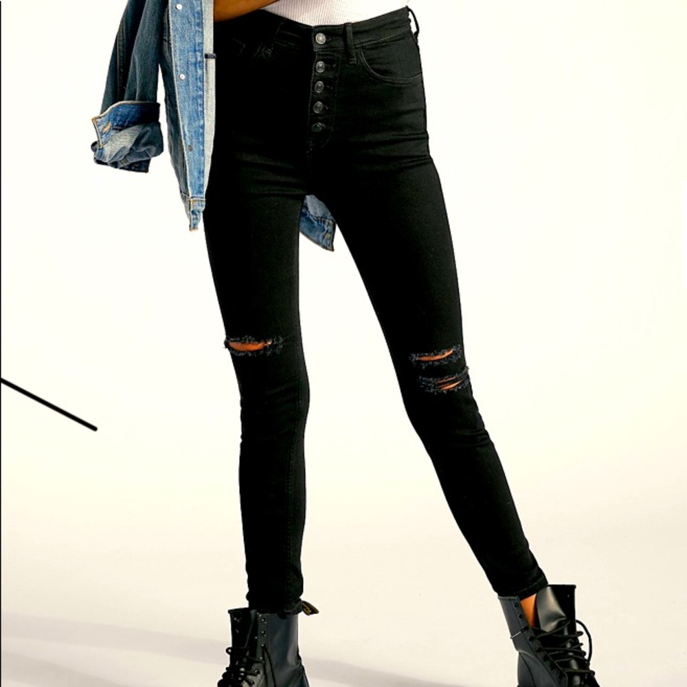 Free People High Waisted skinny jeans Sz26